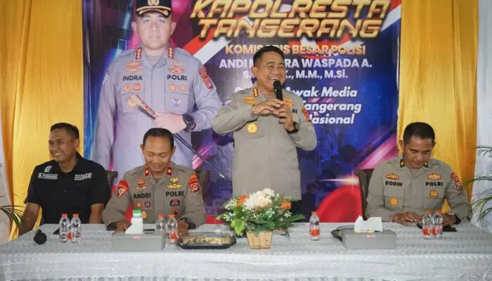 Kapolresta Tangerang Kombes Pol Andi Muhammad Indra Waspada Amirullah menggelar silaturahmi dengan para Insan Pers. (Foto: Istimewa)