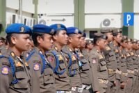 Satpol PP Kabupaten Tangerang Ketika Peluncuran Tagline Baru "Menyapa Masyarakat". (Foto: Istimewa)